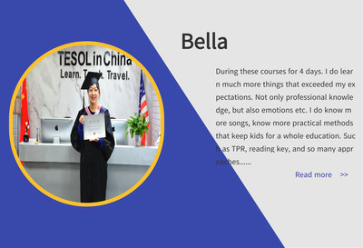 During these courses for 4 days. I do learn much more things that exceeded my expectations. Not only professional knowledge, but also emotions etc. I do know more songs, know more practical methods that keep kids for a whole education. Such as TPR, reading key, and so many approaches......