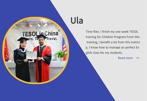 Time flies. I finish my one week TESOL training for Children Program.From this training, I benefit a lot from this training. I know how to manage an perfect English class for my students.