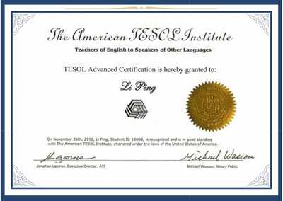 TESOL国际高级英语教师资格证