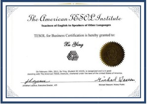TESOL国际商务英语教师资格证