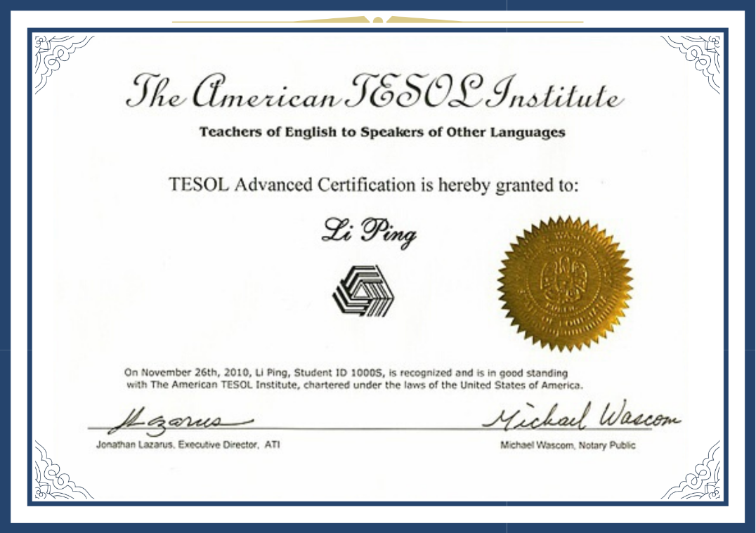 TESOL Advanced Certification